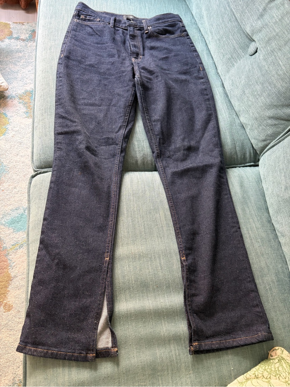Banana Republic Dark Blue Split Ankle Jeans